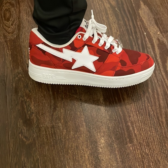 RED CAMO BAPE STA LOW                                   GREAT CONDITION - Picture 6 of 9